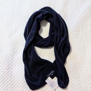 NWT LANDS END - Navy Blue Fleece Scarf